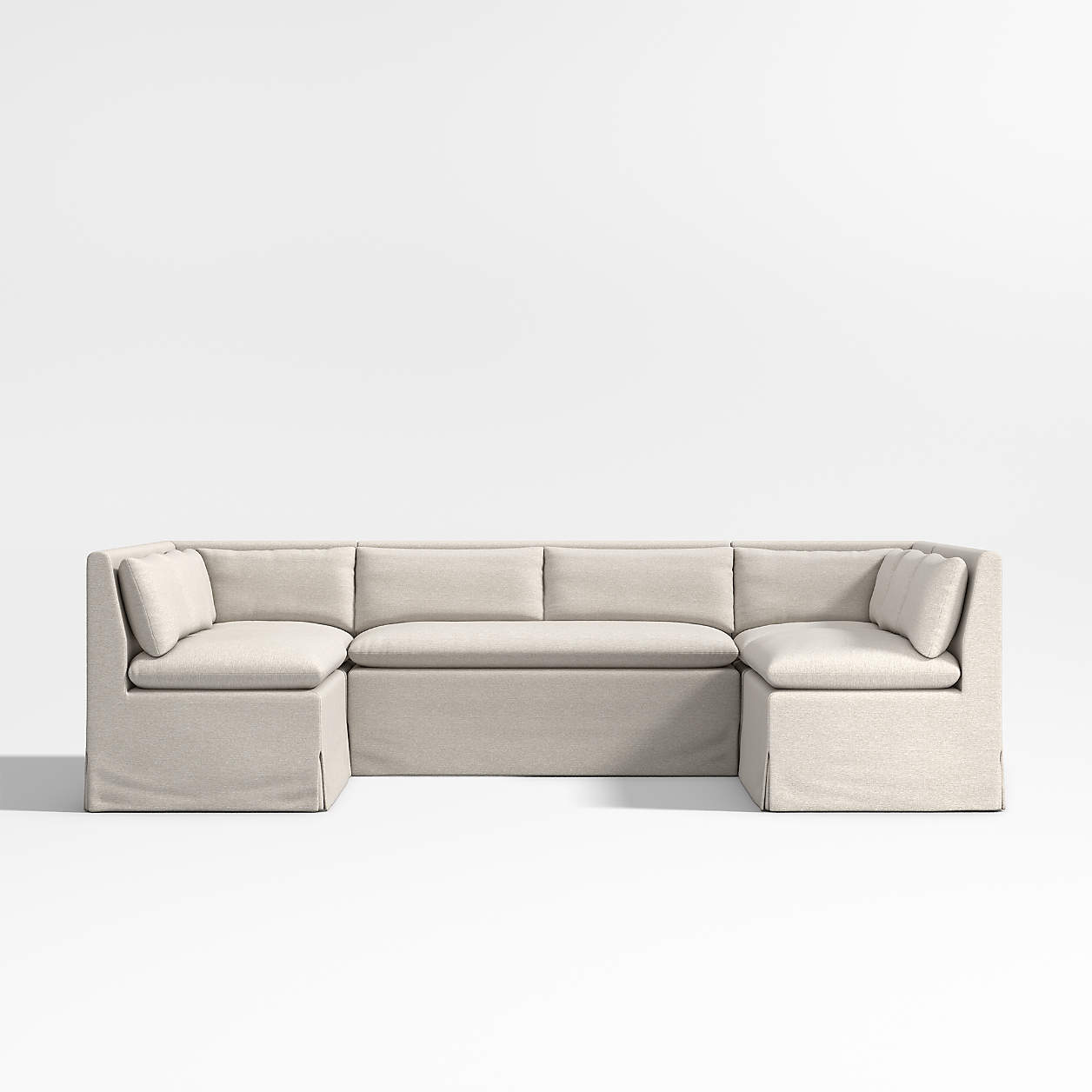 Belmar Double U Shaped Loveseat Dining Banquette thumbnail 2