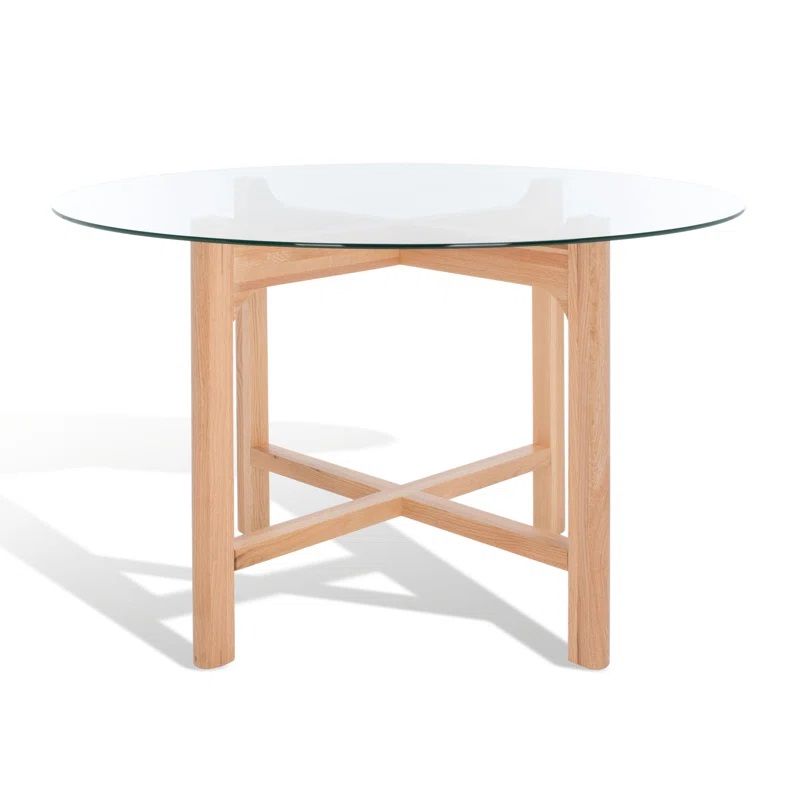 Angelou Round Glass Dining Table thumbnail 3