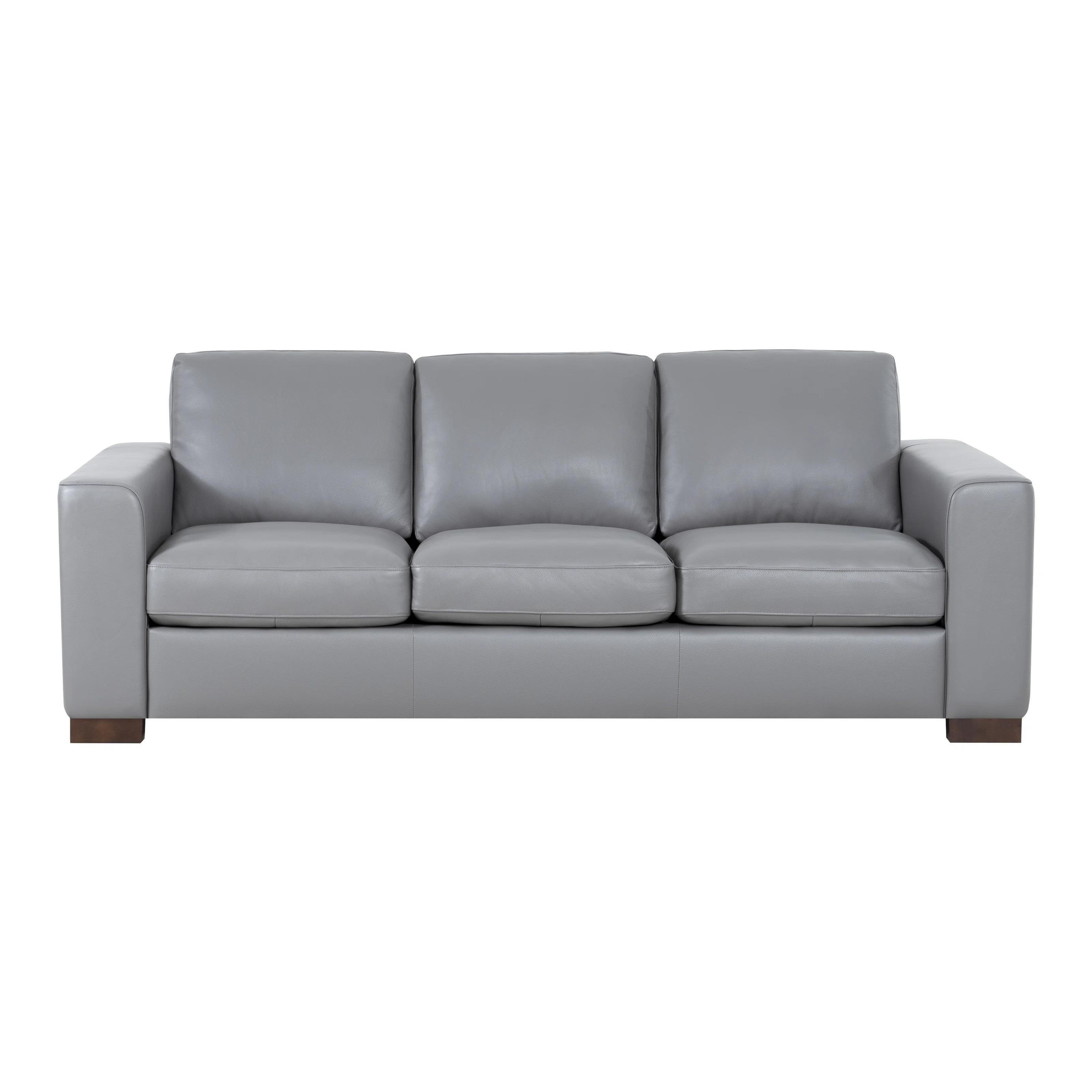 Ajmy Genuine Leather Square Arm Sofa thumbnail 3