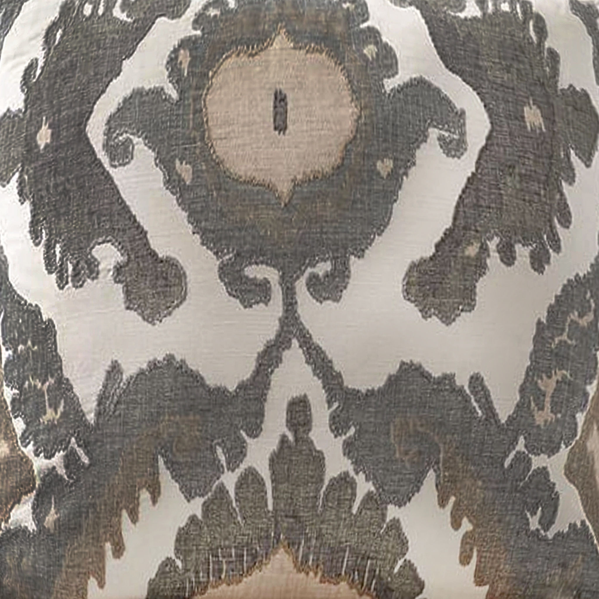 Hudson Ikat Embroidered Pillow-24"x24" thumbnail 4