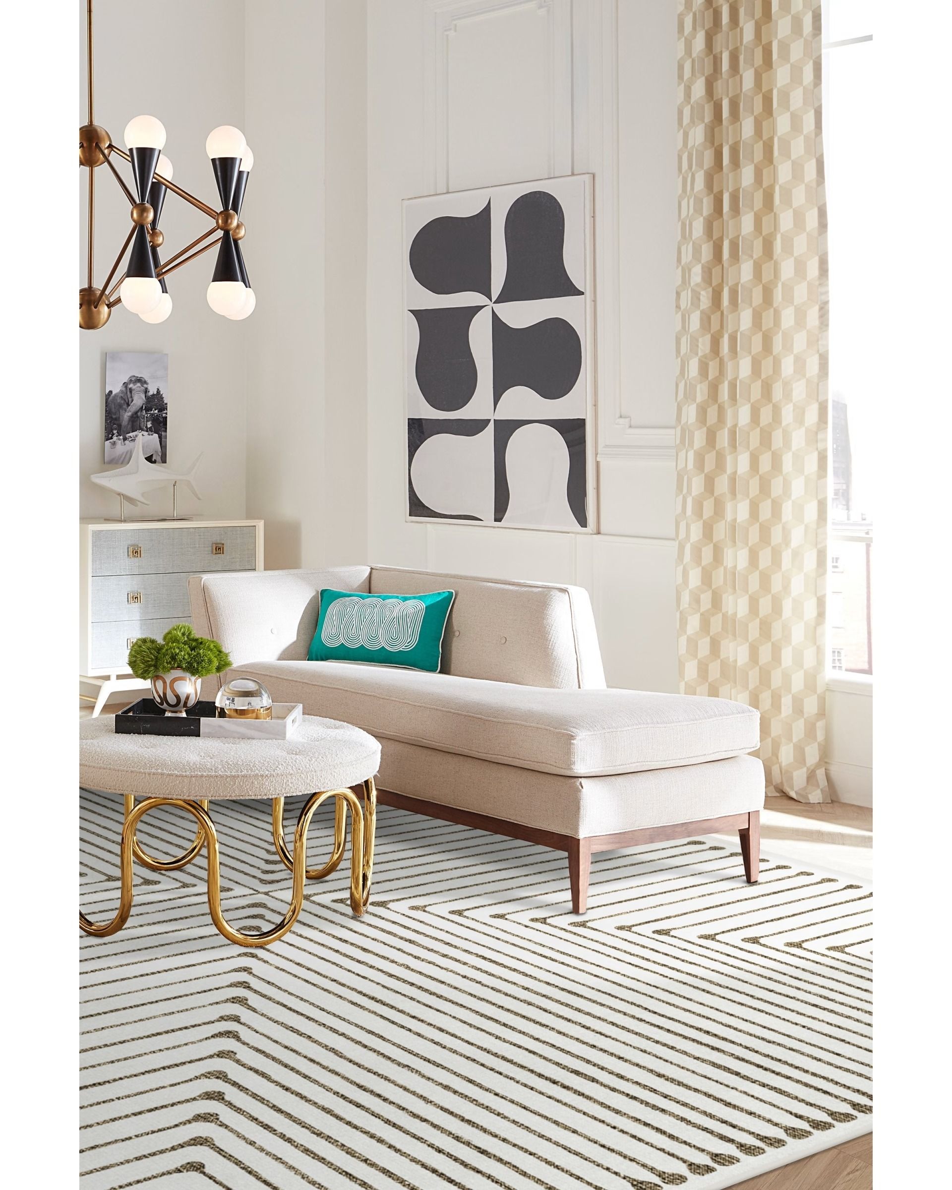 Jonathan Adler Inkdrop Camel Ivory Rug thumbnail 2