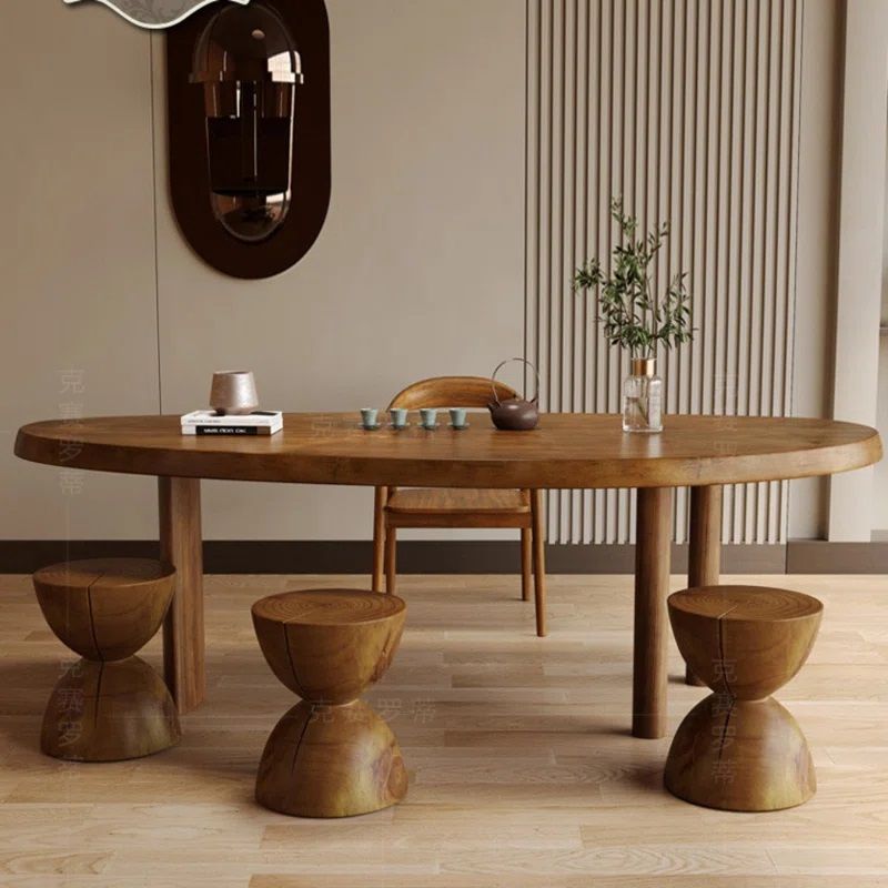 Solid Wood Dining Table 70.8 thumbnail 2