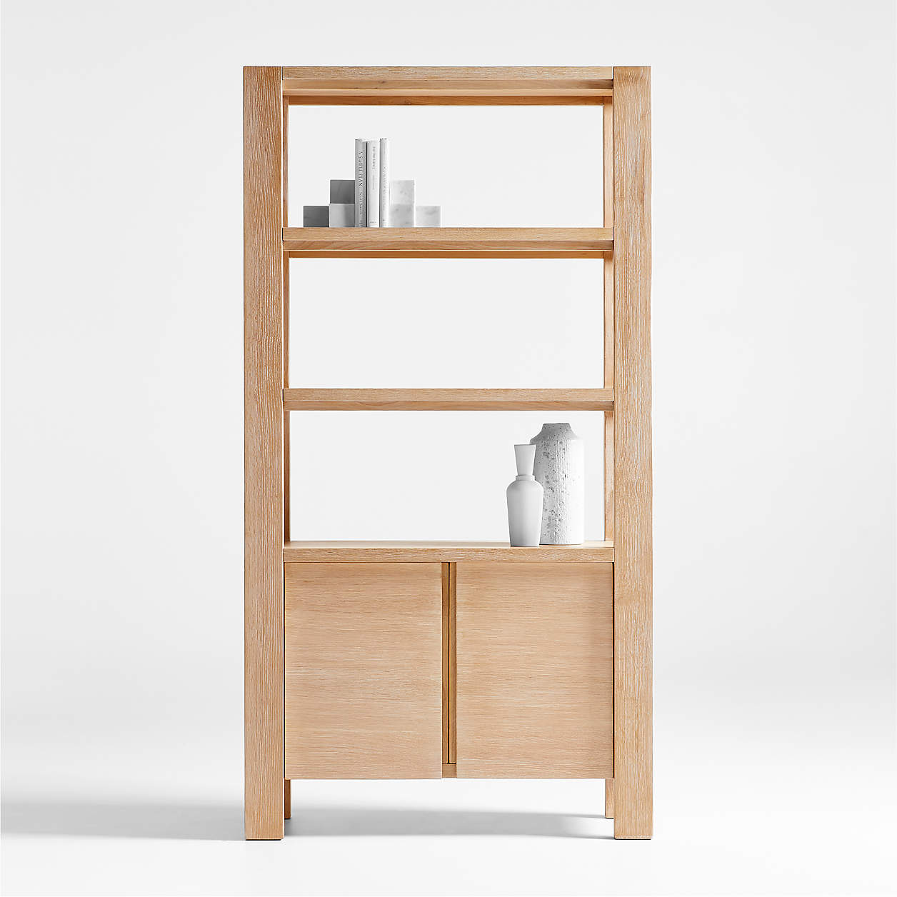 Terra Natural White Oak Wood Bookcase thumbnail 3