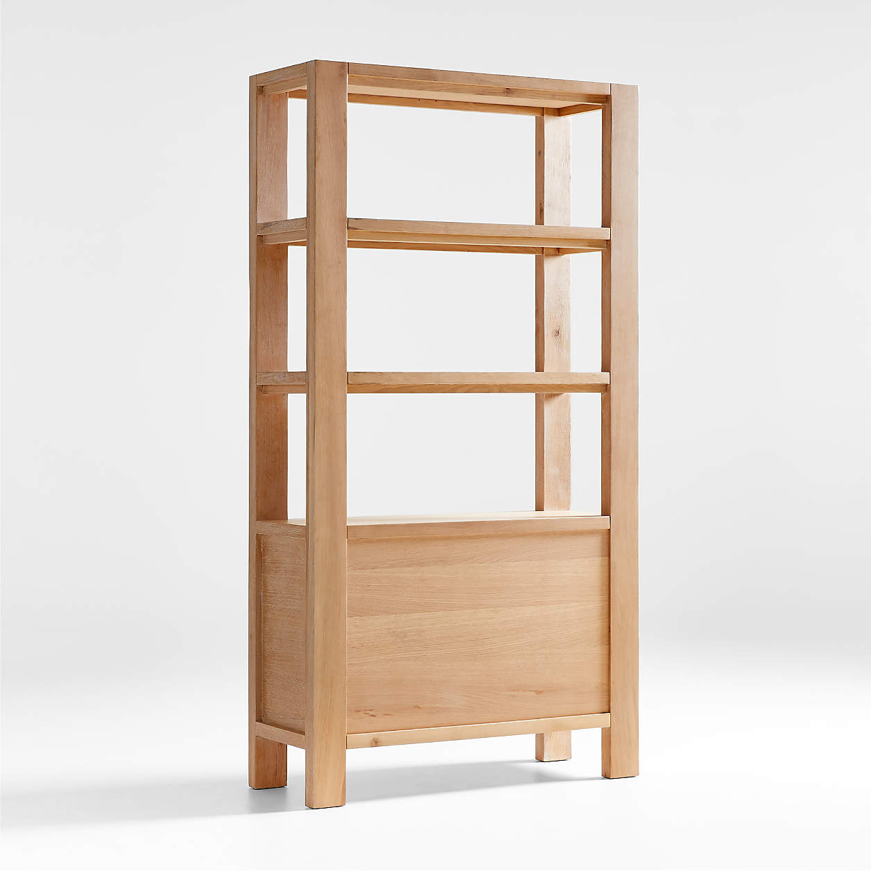Terra Natural White Oak Wood Bookcase thumbnail 7