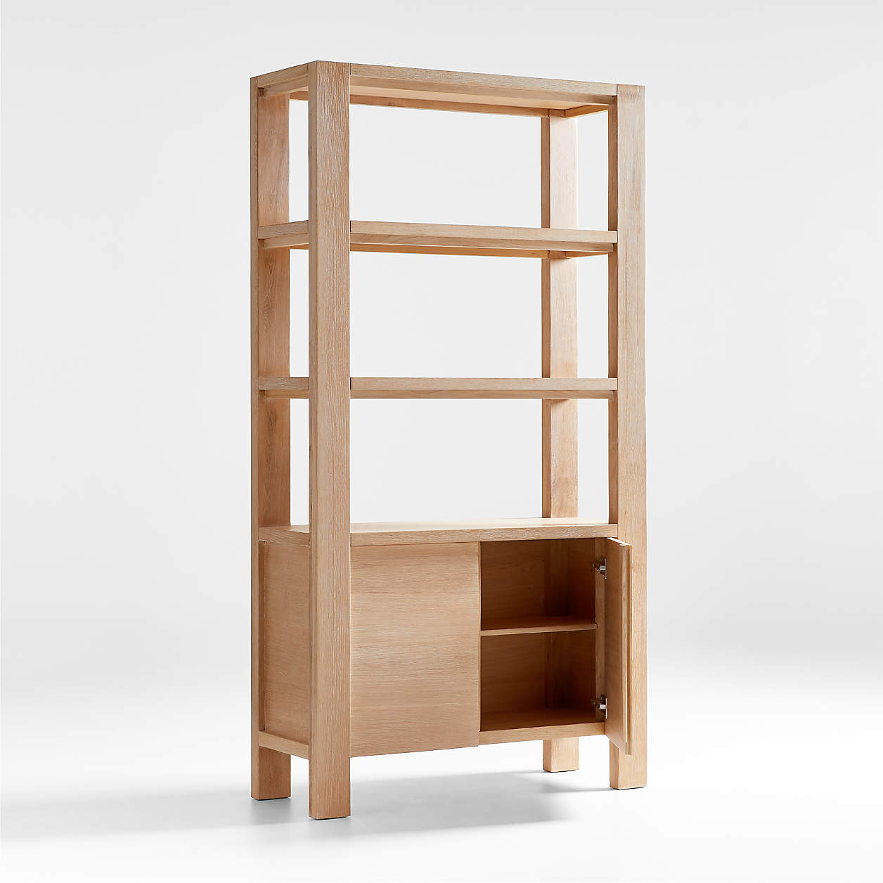 Terra Natural White Oak Wood Bookcase thumbnail 8