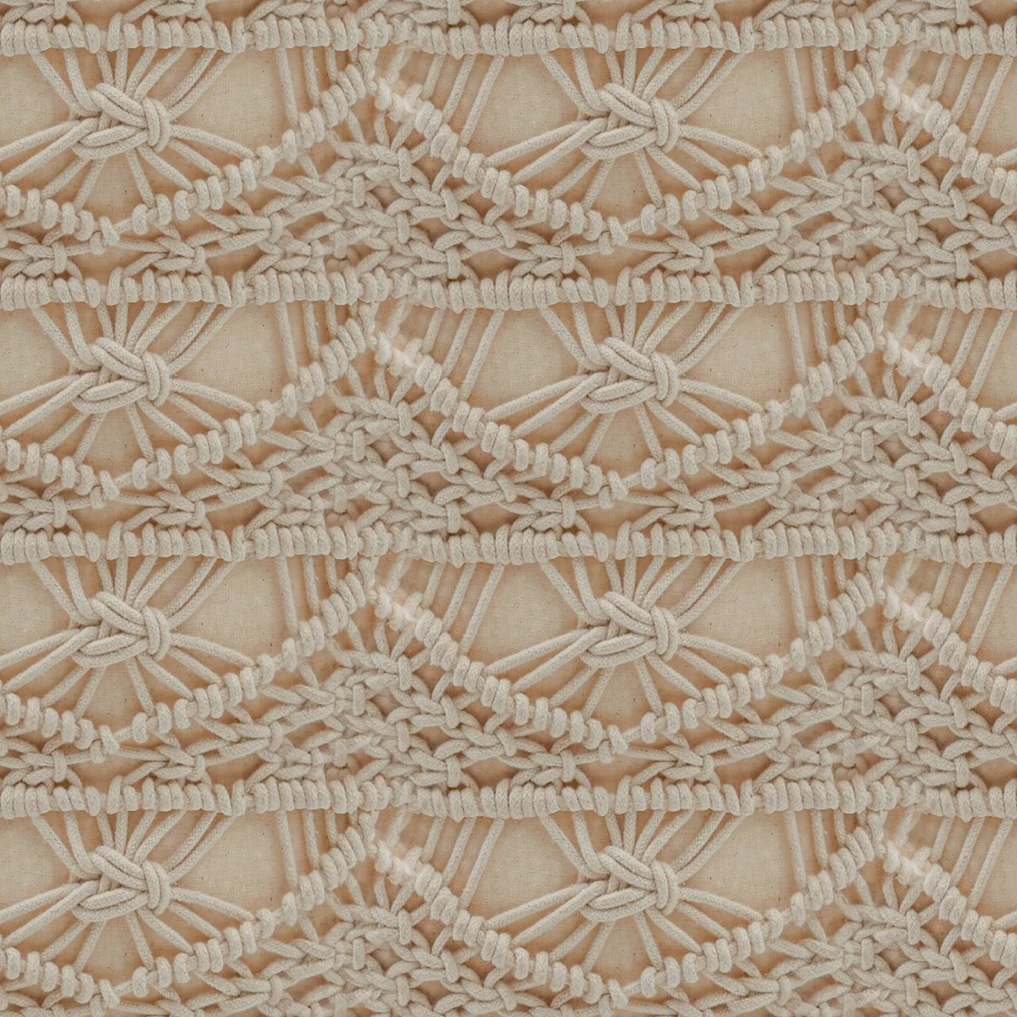 Sunburst Macrame Pouf thumbnail 3