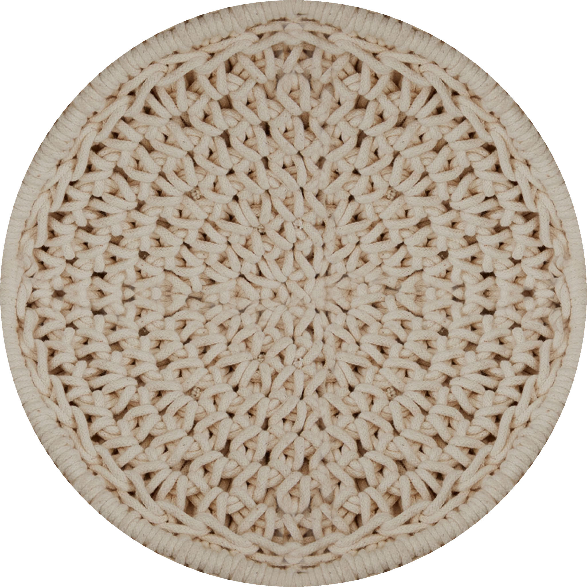 Sunburst Macrame Pouf thumbnail 4