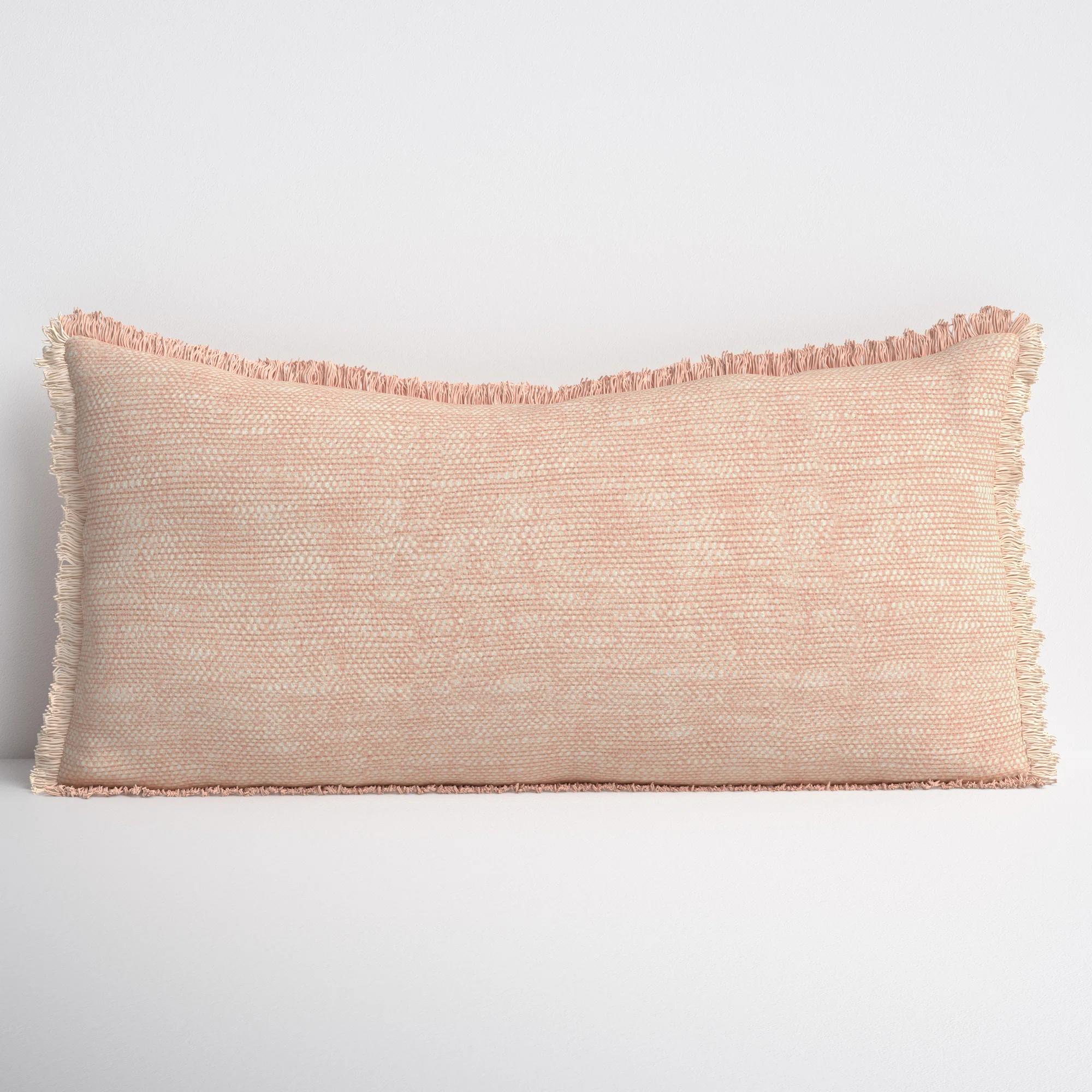 Gomer Fringed Cotton Throw Pillow-30"x14" thumbnail 5