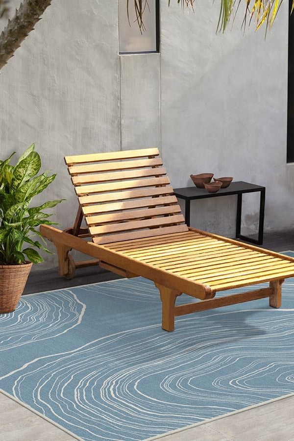 Outdoor Kalder Slate Blue Rug 6x9 thumbnail 2