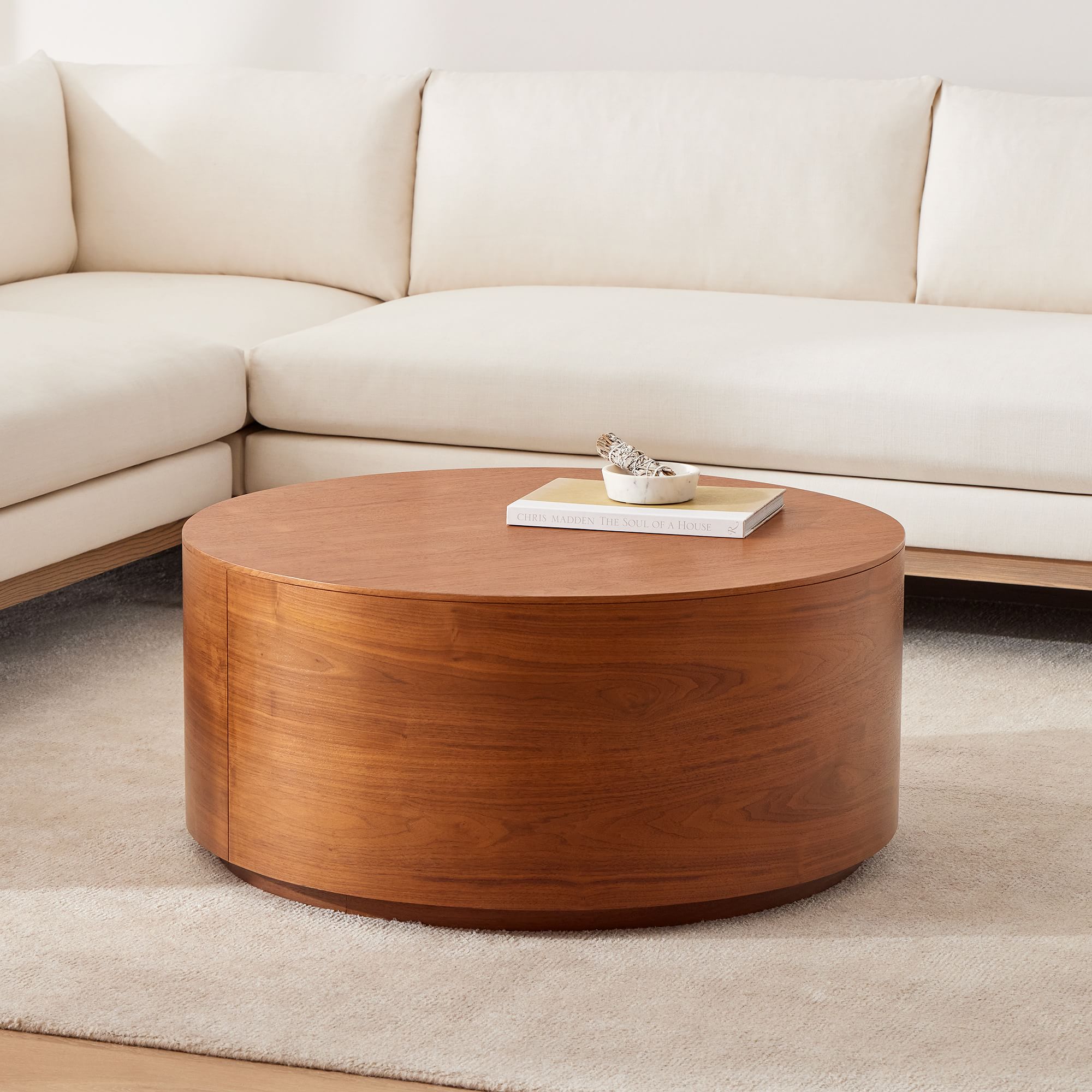 Volume Round Drum Coffee Table-44" thumbnail 4
