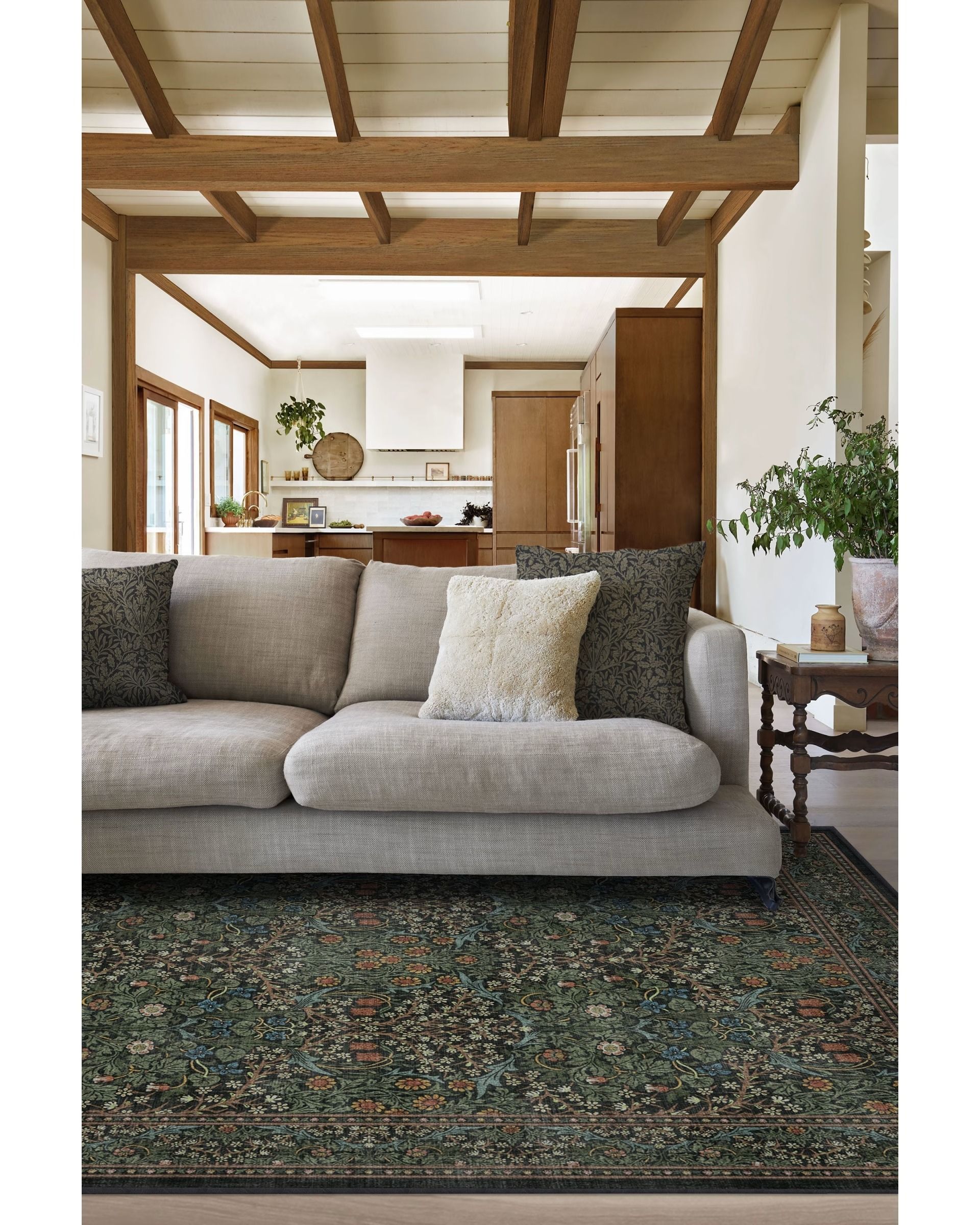 Morris Co Blackthorn Forest Green Rug thumbnail 2