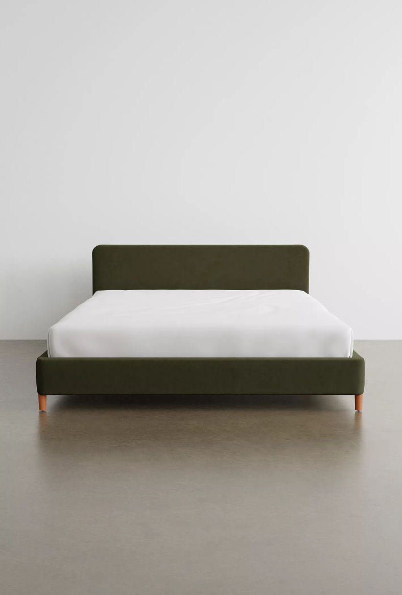 Riley Velvet Platform Bed thumbnail 2