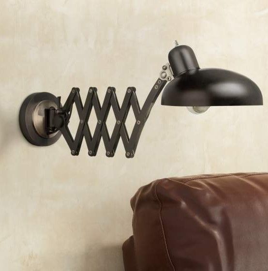 Bruno Collection Scissor Arm Plug In Wall Light thumbnail 2