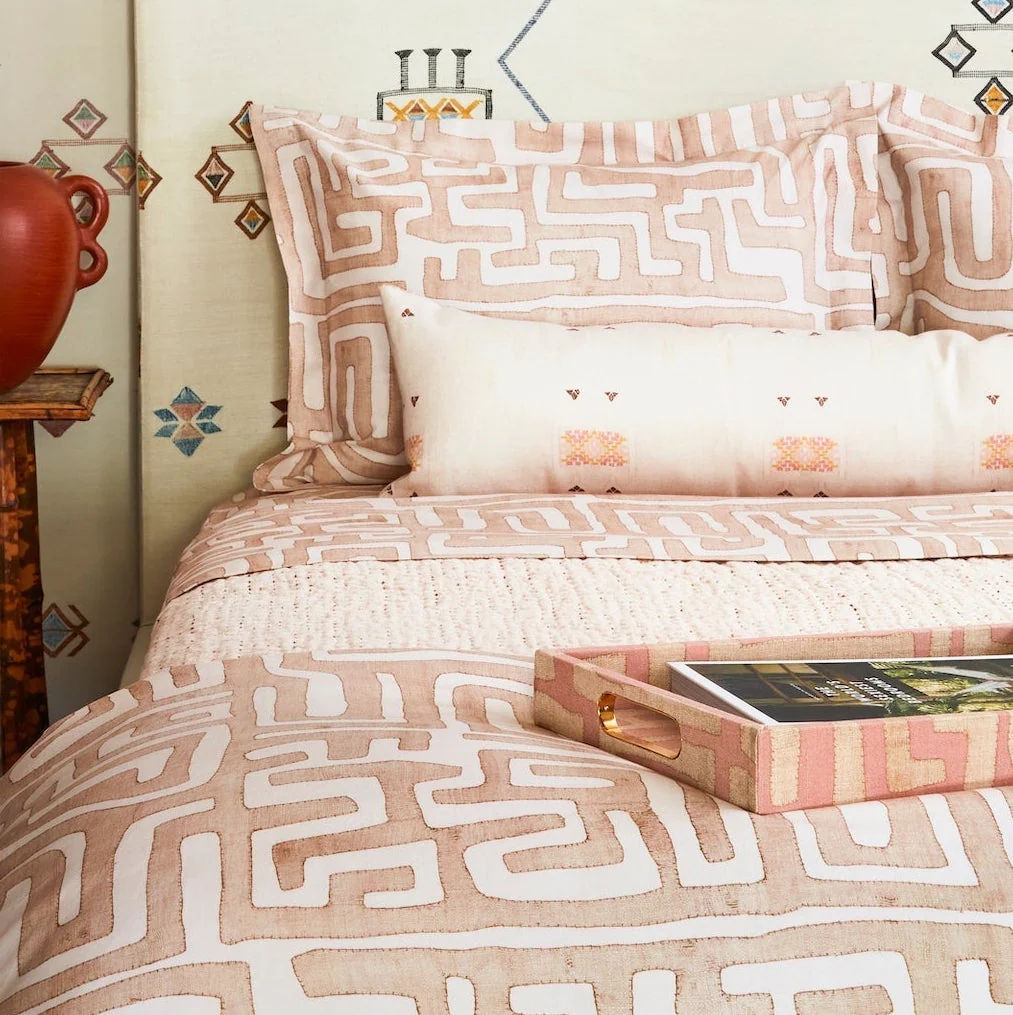 BLUSH CLASSIC KUBA CLOTH DUVET COVER thumbnail 3