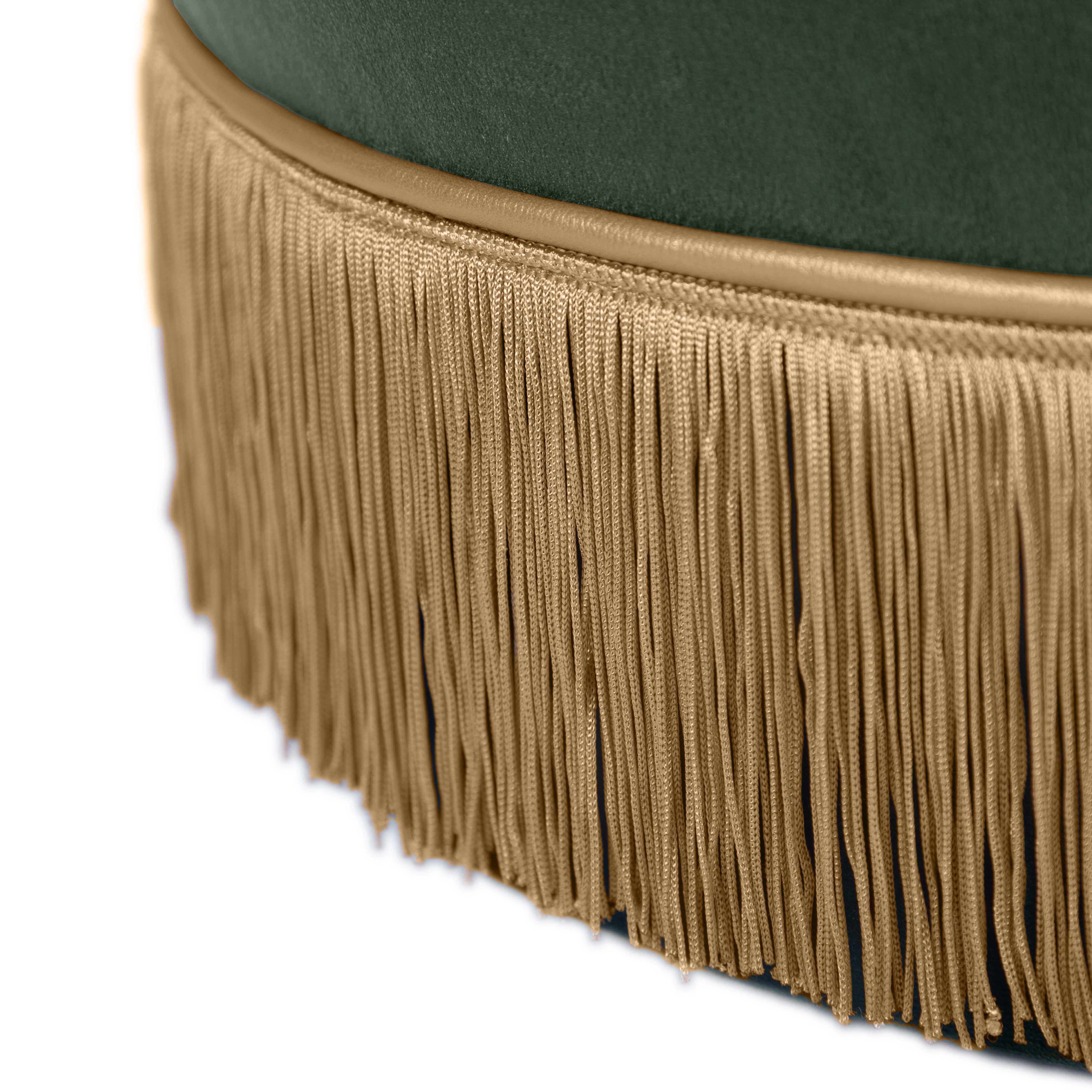 Lake Green Velvet Ottoman thumbnail 6