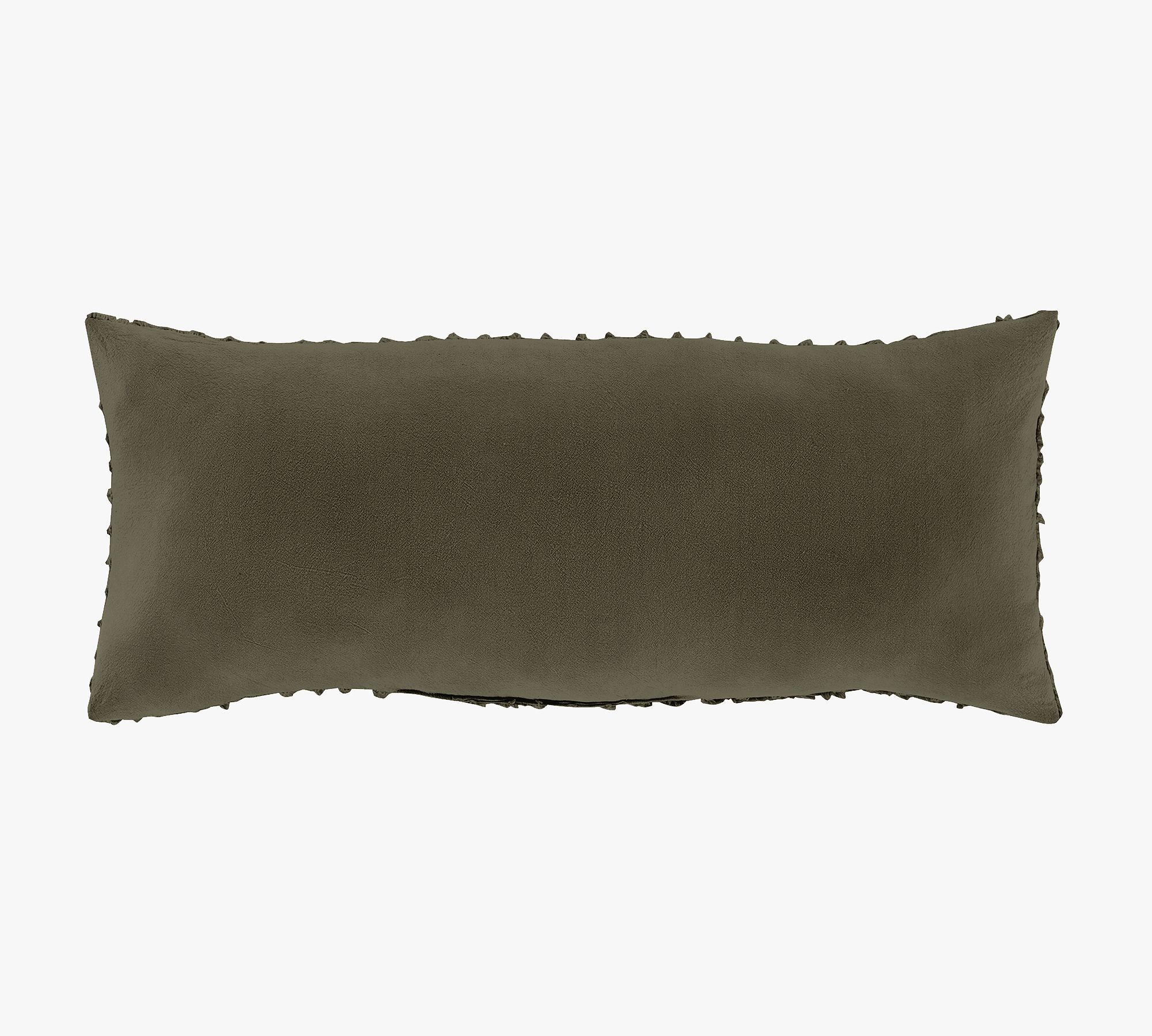 Arlette Cotton Textured Lumbar Pillow-12"x30" thumbnail 3