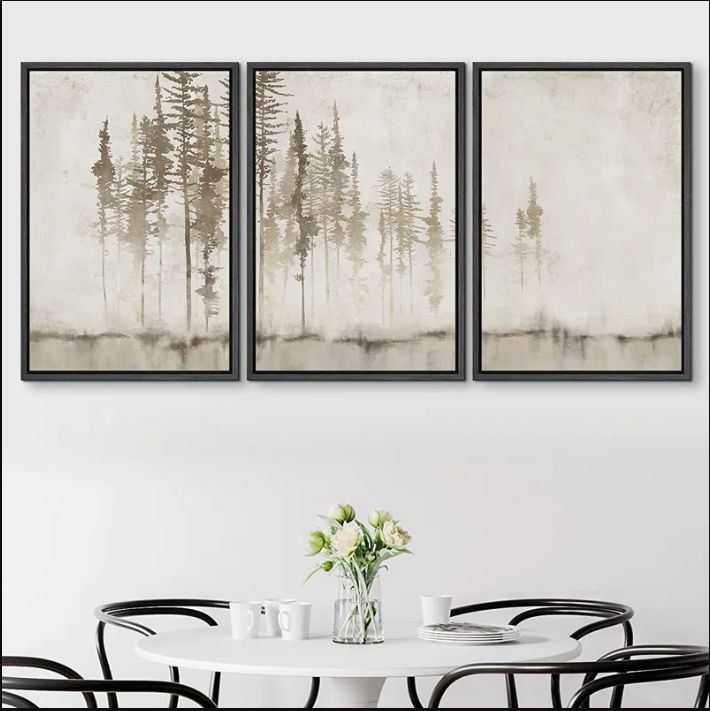 Grunge Forest Tree Landscape Framed 3 thumbnail 2