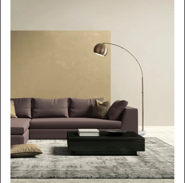 Georgia 78 White Arched Arc Floor Lamp thumbnail 2