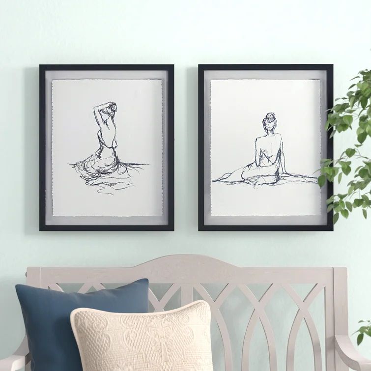 Feminine Figures Sketch Frame Wall Art 2 thumbnail 2