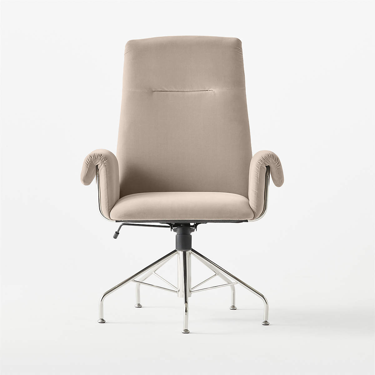 SAVITI BONE VELVET OFFICE CHAIR thumbnail 3