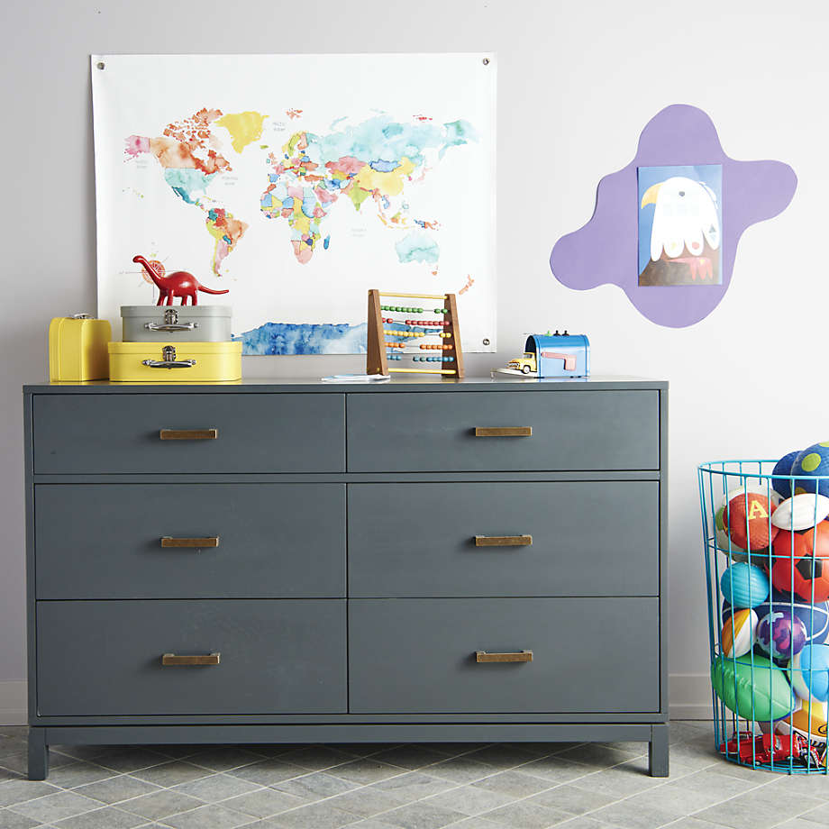 Parke Charcoal Wood Drawer Kids Dresser thumbnail 2
