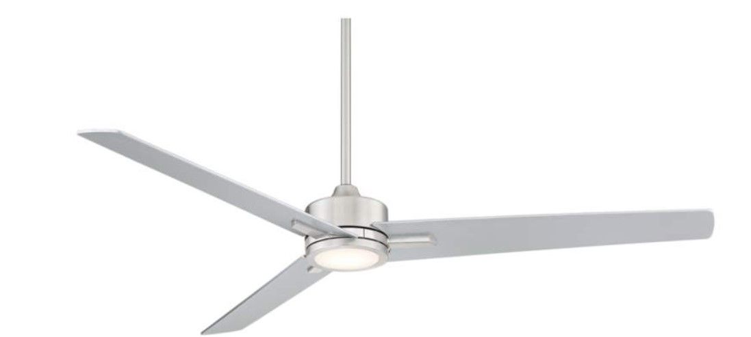 60 Monte Largo Brushed Nickel LED Ceiling Fan with Remote Control thumbnail 2