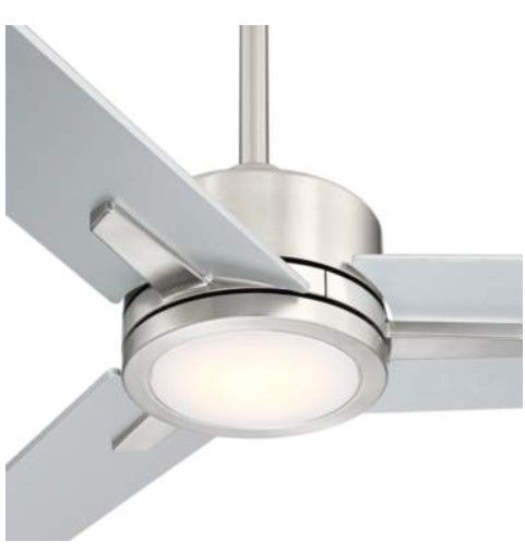 60 Monte Largo Brushed Nickel LED Ceiling Fan with Remote Control thumbnail 3