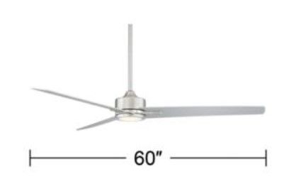 60 Monte Largo Brushed Nickel LED Ceiling Fan with Remote Control thumbnail 6