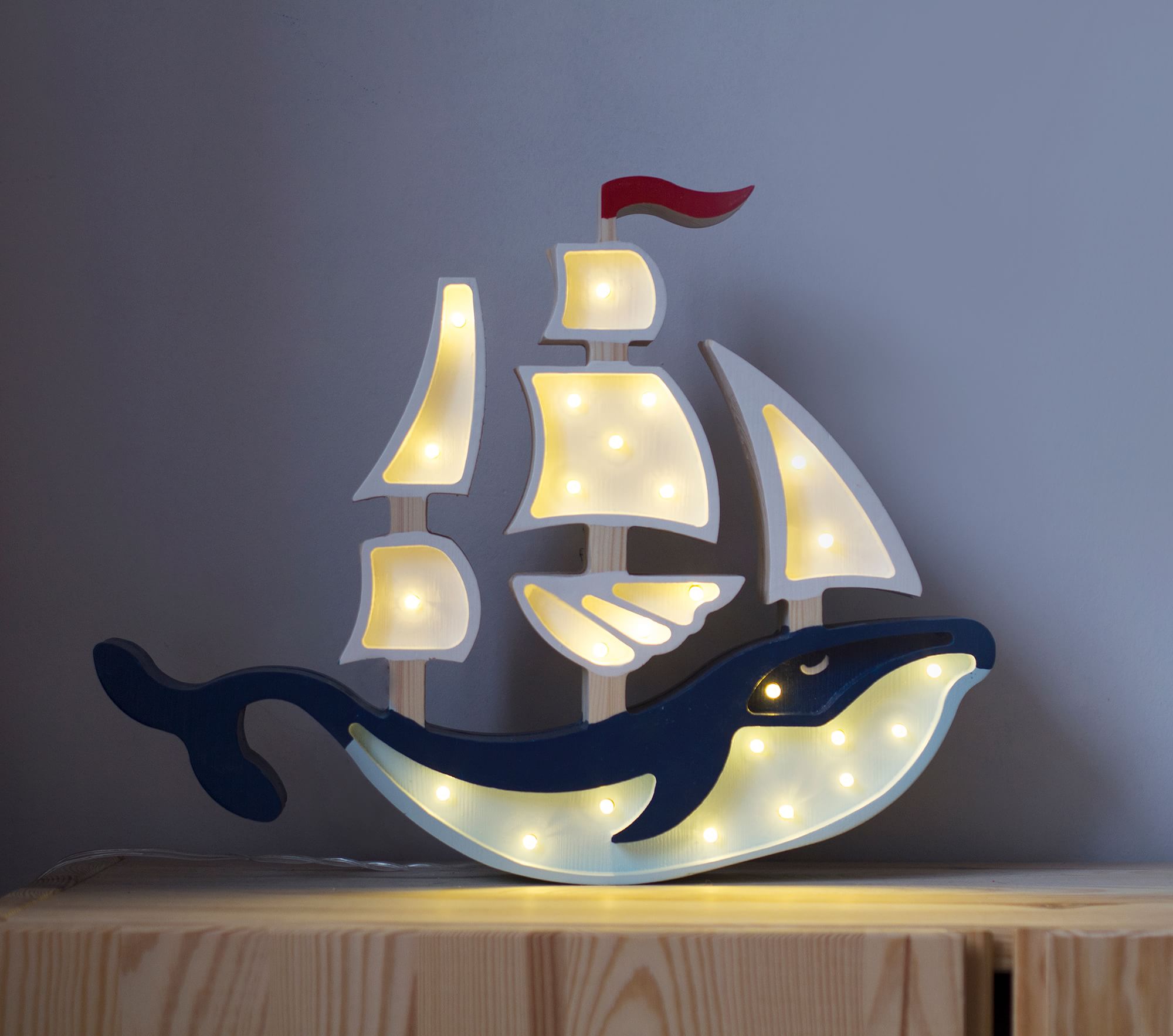 Little Lights Whale Ship Lamp thumbnail 2