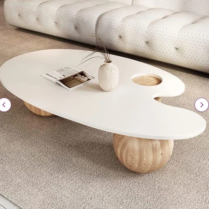 Wabi-Sabi Style Three-Poster Solid Wood Coffee Table thumbnail 7
