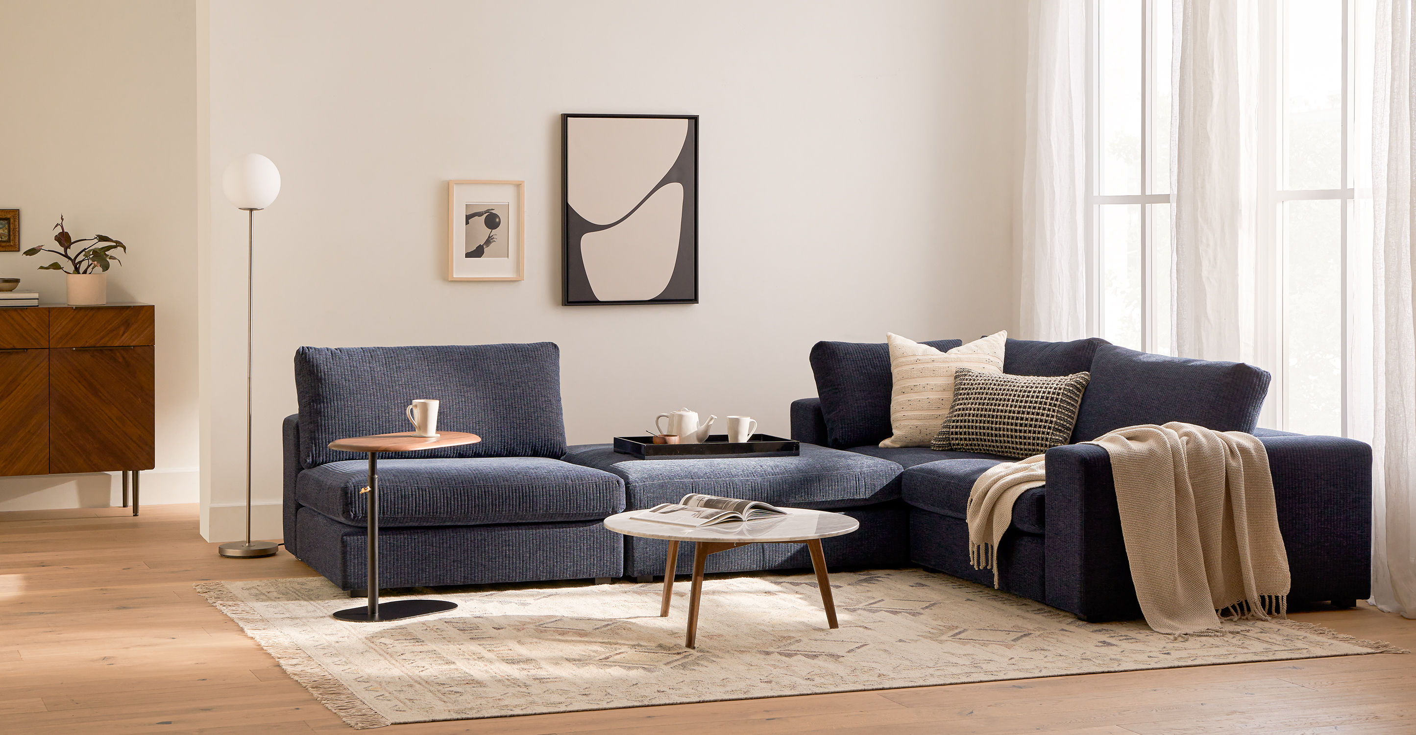 Beta Atlas Blue Left Chaise thumbnail 2