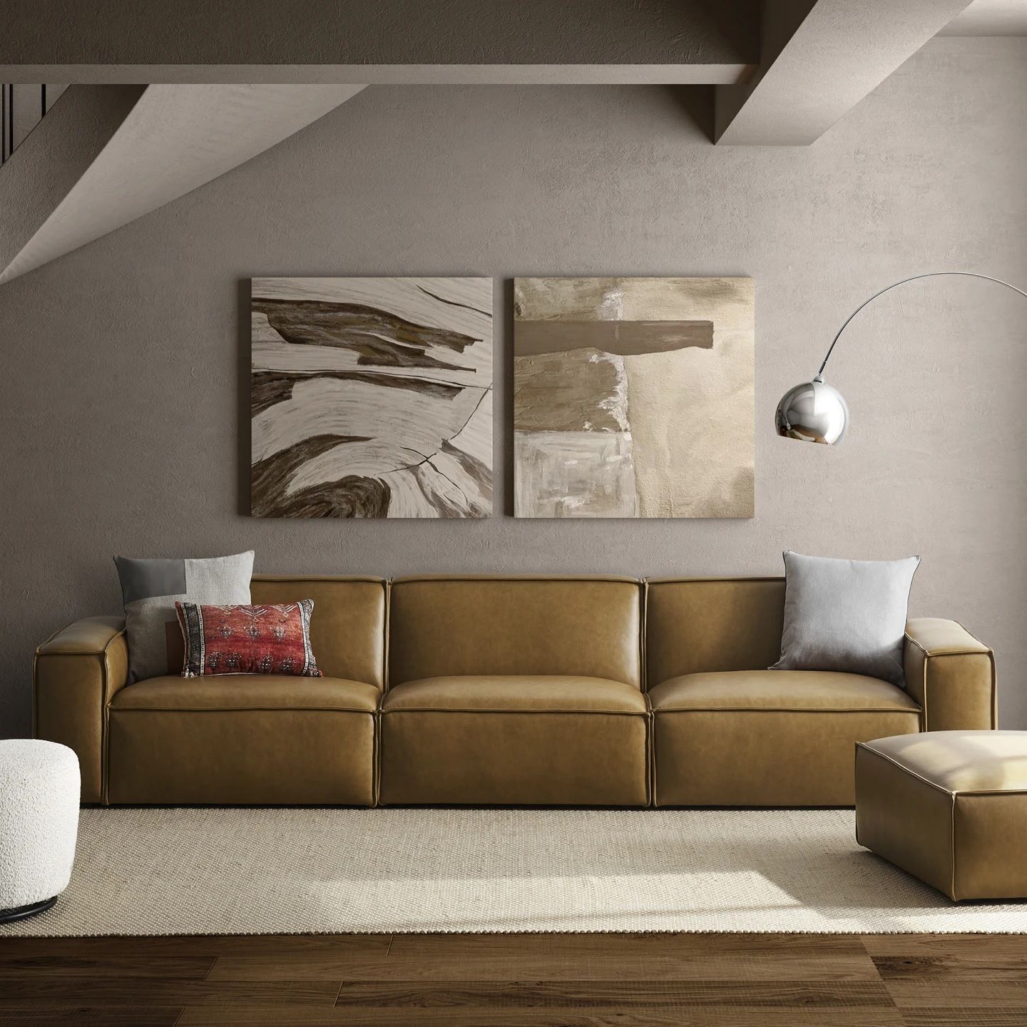 Jonathan Leather Extended Sofa thumbnail 2