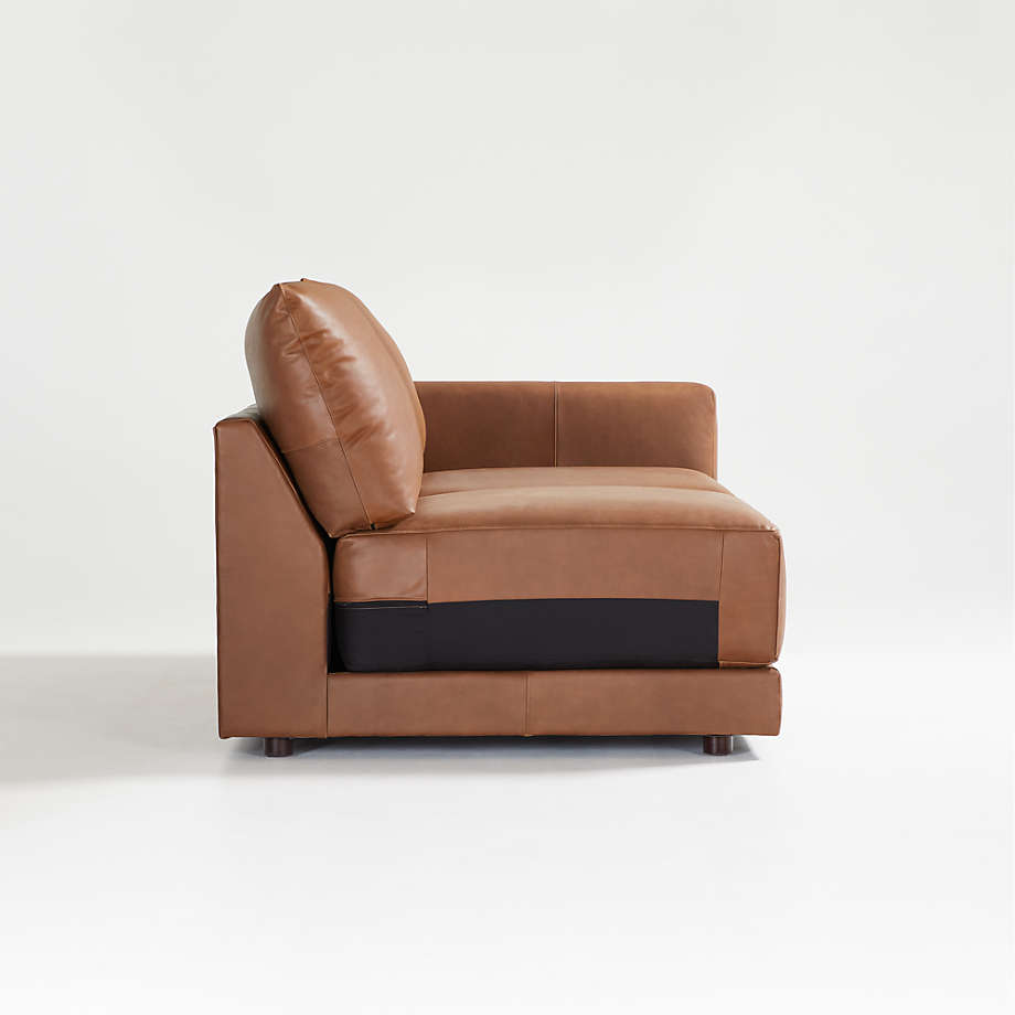 Gather Deep Leather Right-Arm Chair thumbnail 2