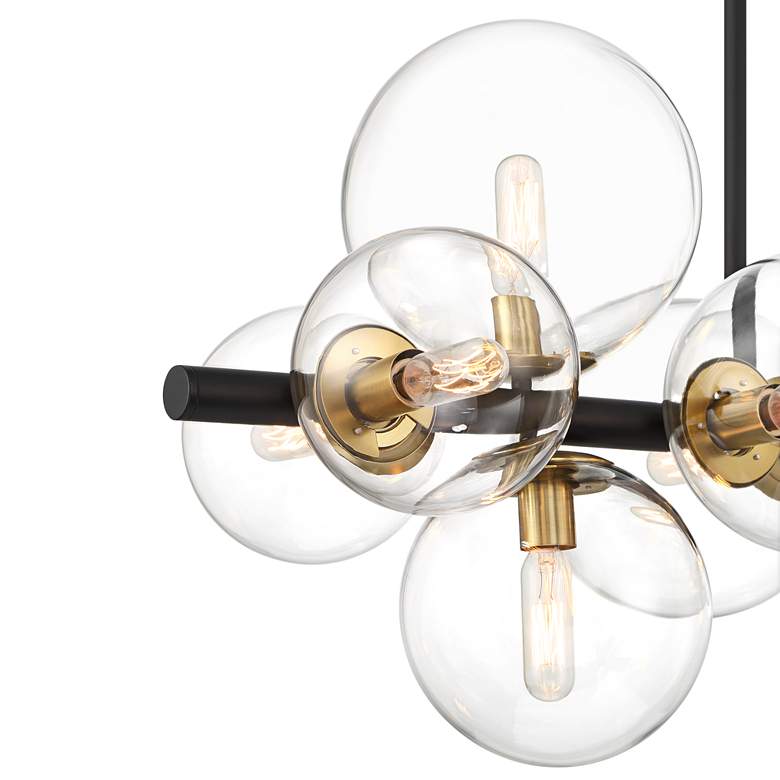Vasa Matte Black Soft Gold 12 Light Island Chandelier thumbnail 3