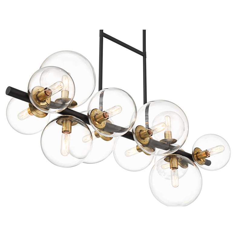 Vasa Matte Black Soft Gold 12 Light Island Chandelier thumbnail 4