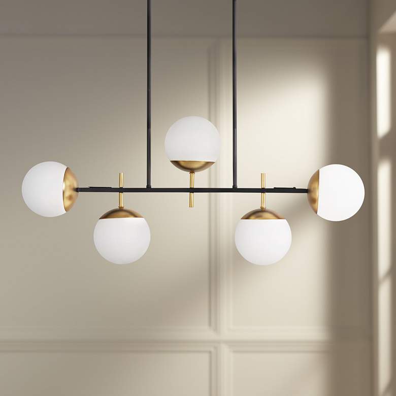 Alluria Black and Gold Modern Kitchen Island Light Pendant thumbnail 2