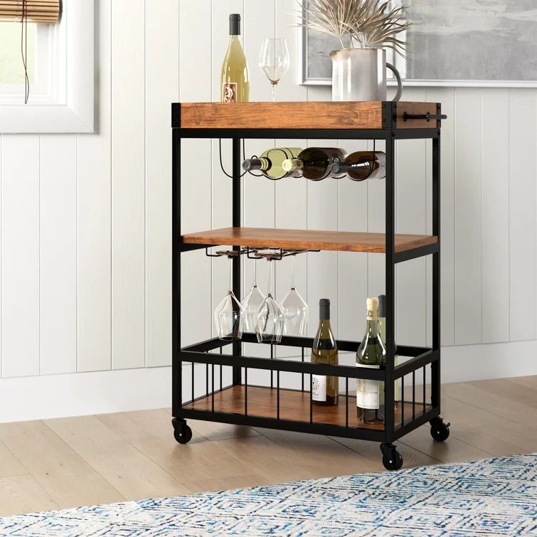 Raelynn Metal Bar Cart thumbnail 2