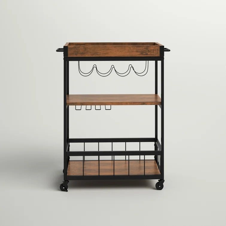 Raelynn Metal Bar Cart thumbnail 3