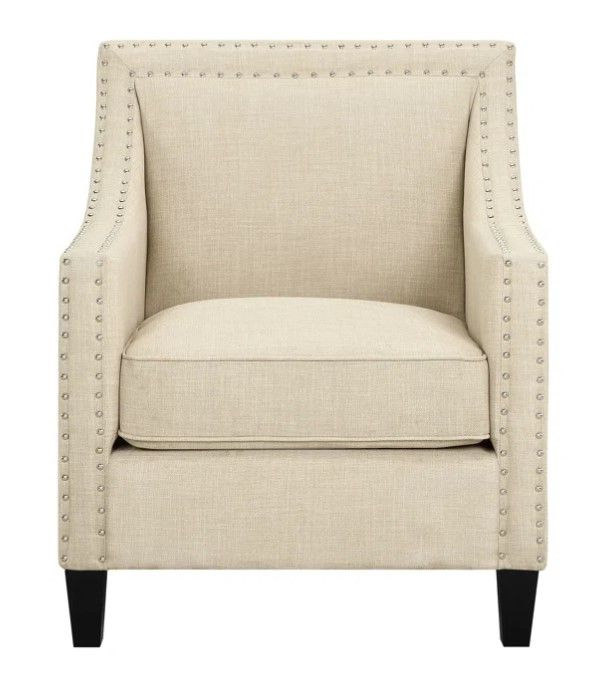 Hilga Erica Accent Armchair With Chrome Nailhead Trim thumbnail 4