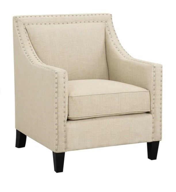 Hilga Erica Accent Armchair With Chrome Nailhead Trim thumbnail 5