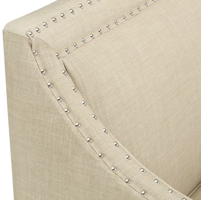 Hilga Erica Accent Armchair With Chrome Nailhead Trim thumbnail 9
