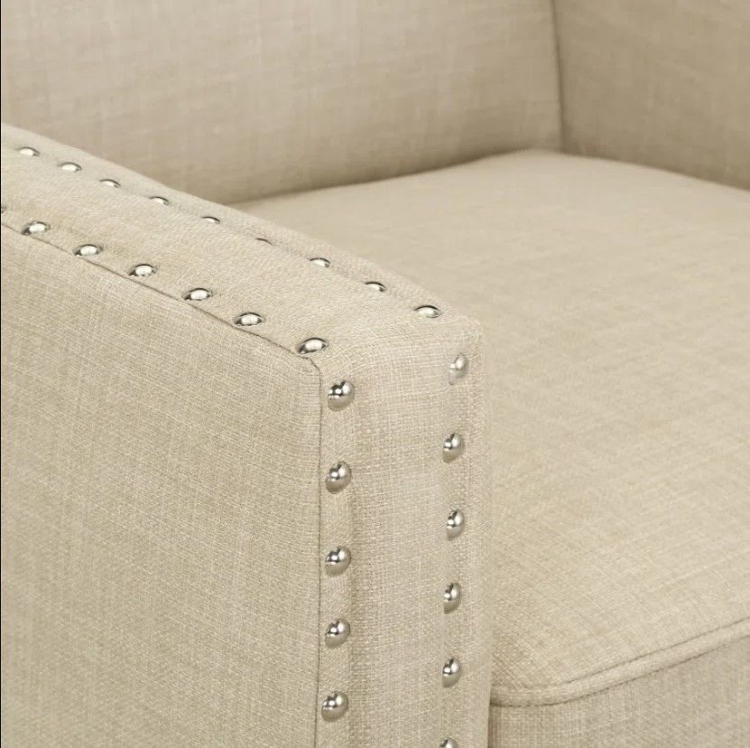 Hilga Erica Accent Armchair With Chrome Nailhead Trim thumbnail 10