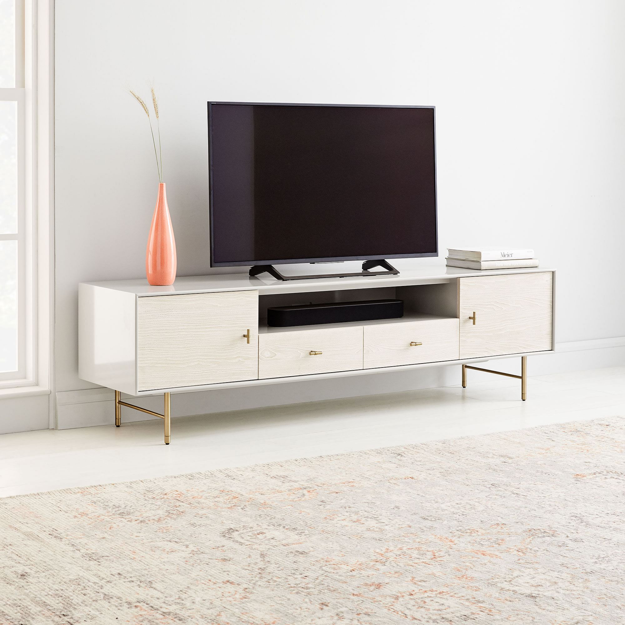 Modernist Wood & Lacquer Media Console thumbnail 2