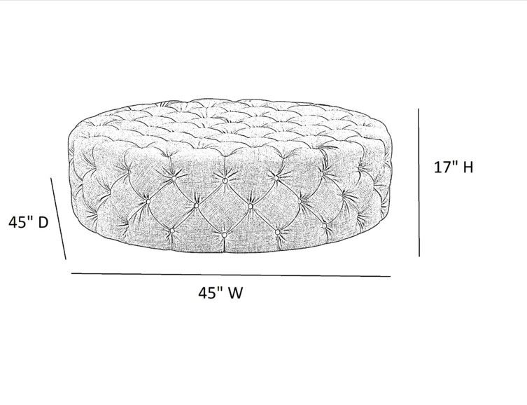 Armenio Round Ottoman thumbnail 2
