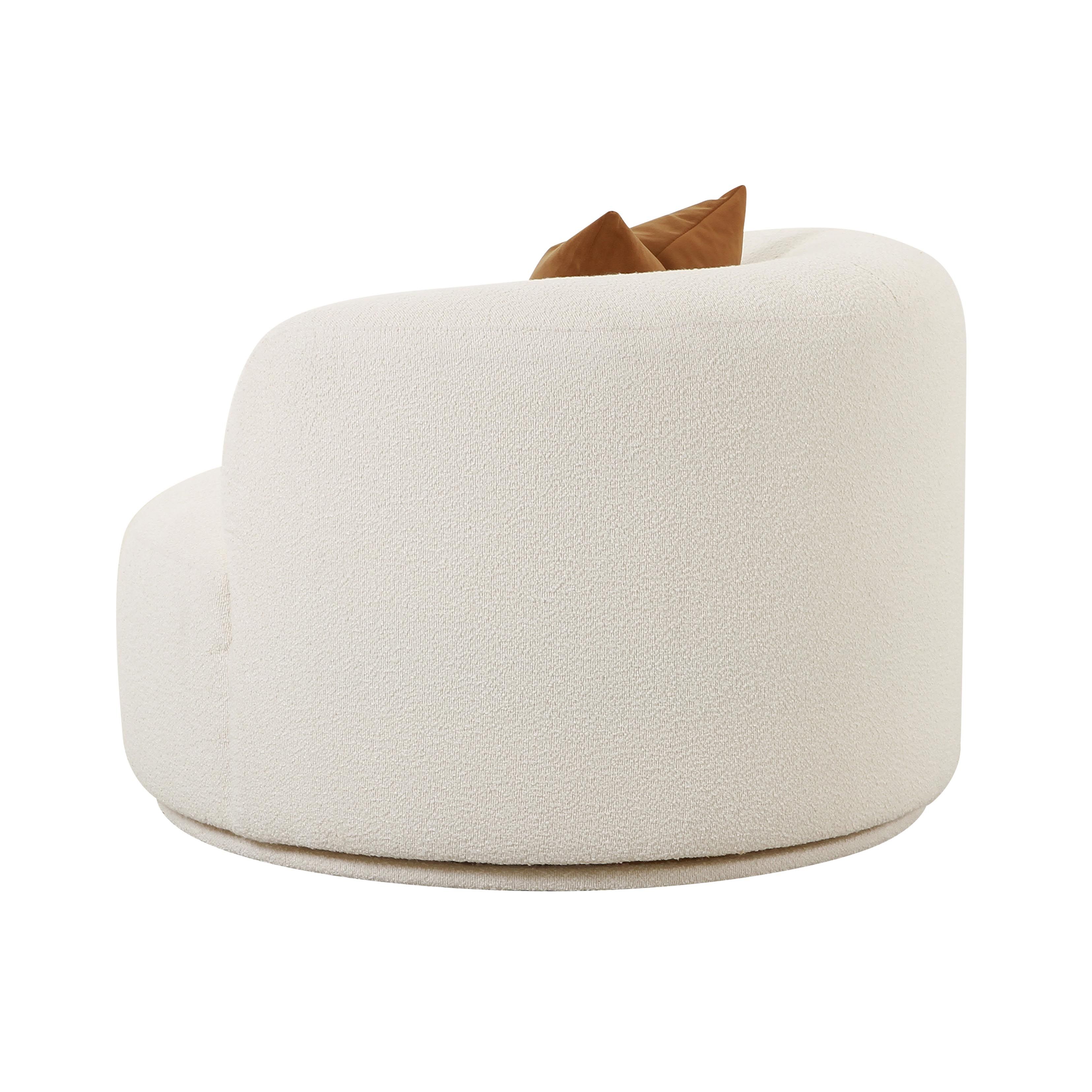 Clif Cream Boucle Swivel Chair thumbnail 3