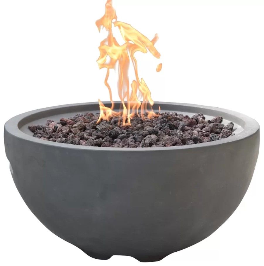Aswaldi 14" H x 26" W Concrete Gas Fire Pit thumbnail 9