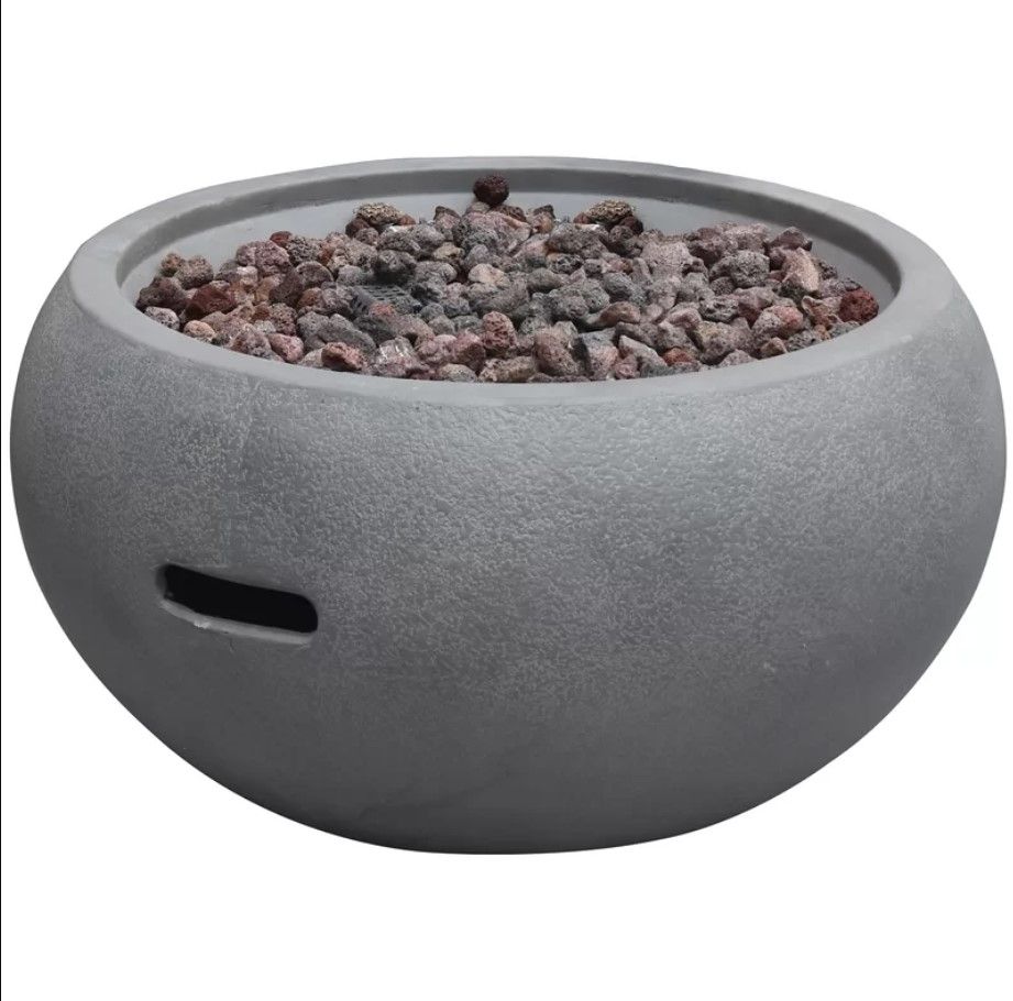 Astrath 14" H x 27" W Concrete Fire Pit thumbnail 3