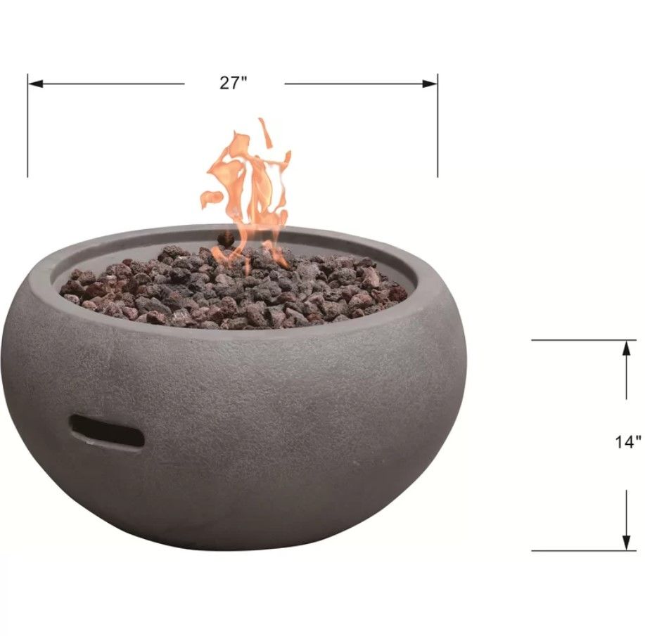 Astrath 14" H x 27" W Concrete Fire Pit thumbnail 6