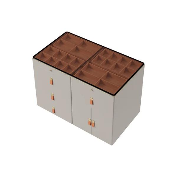 47" W Modern Dresser with 6 Drawers Closet Island thumbnail 3