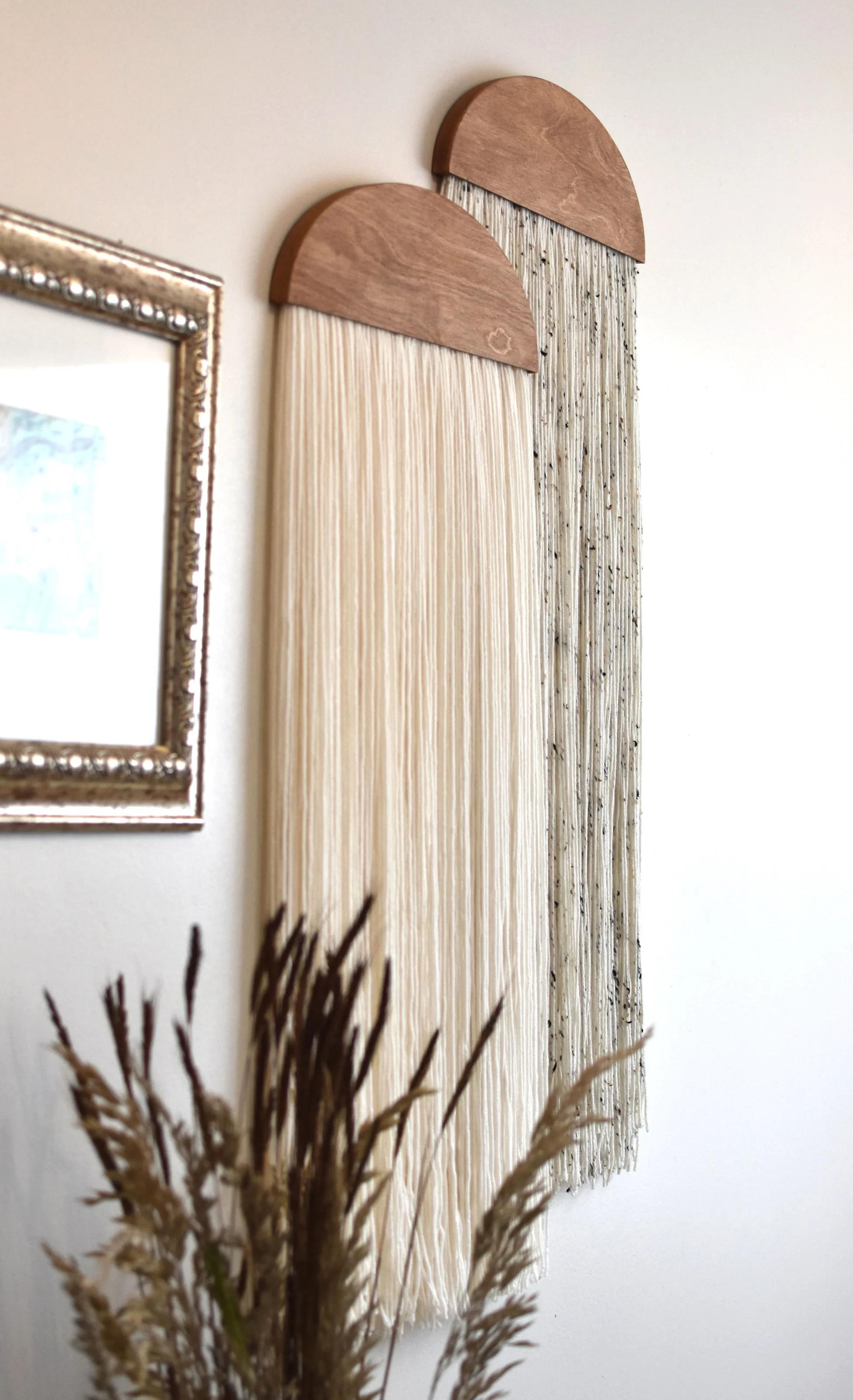 Macrame Knotting Blended Fabric Wall Hanging 2 thumbnail 4